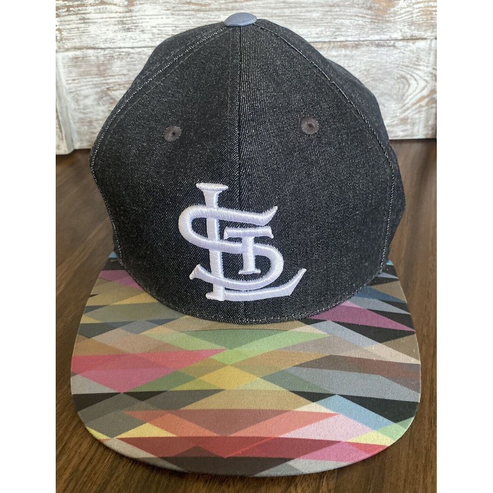 Vintage St Louis Cardinals Hat Cooperstown Collection Denim‎ American Needle